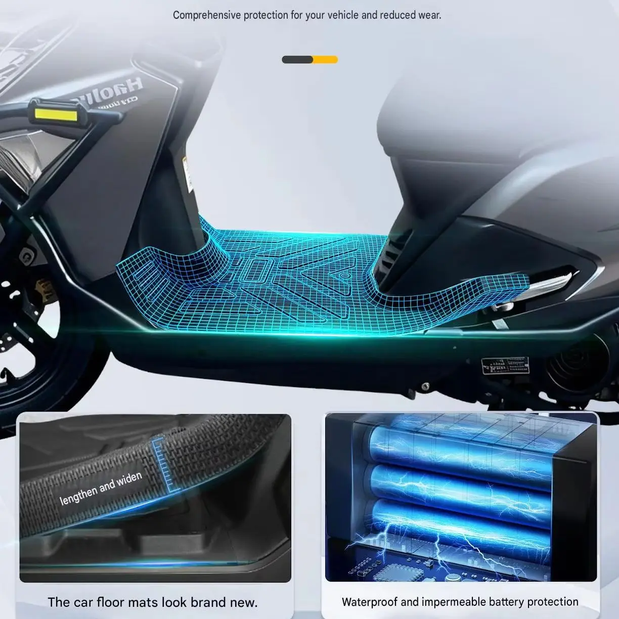 For Haojue AFR125, modification of accessories - floor mats, pedal covers, edge protection for pedals