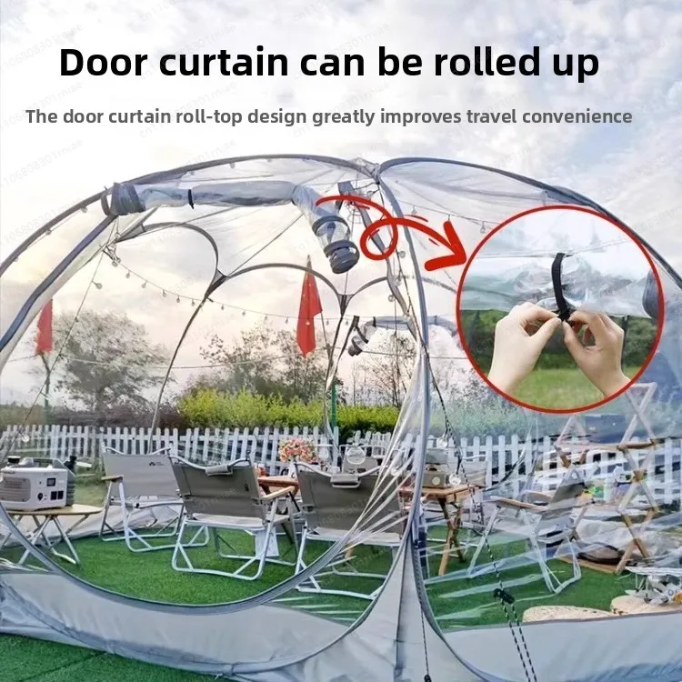 Outdoor camping starry sky tent spherical bubble house PVC transparent four seasons winter warm quick build camping accessories