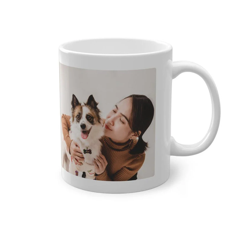 

Custom Photo Mug with Pet Picture - Personalized Gift for Dog Cat Lover Unique Ceramic Coffee Tea Cup Husband Dad Mom Birthday