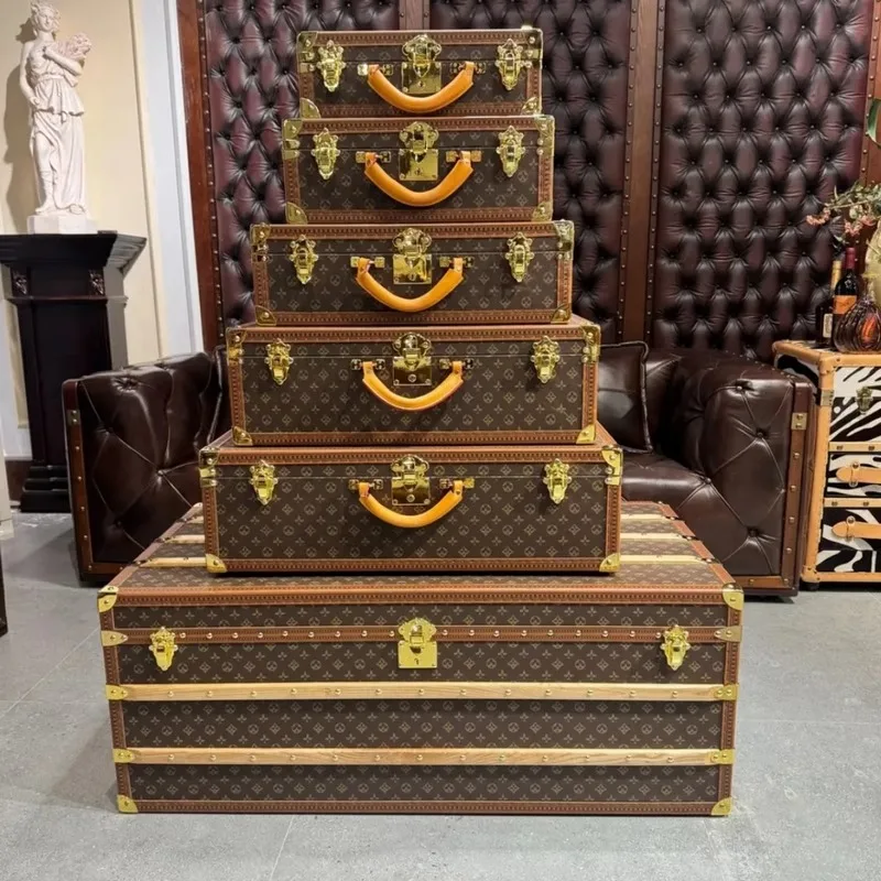 Caja dura portátil para presbicia Retro, caja de torre, mesa de centro, almacenamiento en L, equipaje apilado, modelo V, exhibición de transmisión en vivo