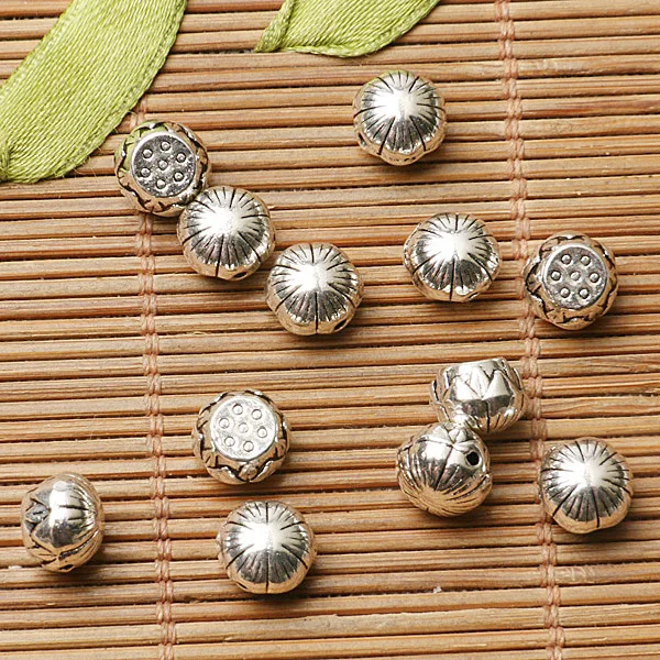 

30pcs Dark Silver Color Lotus Pod Design Spacer Bead EF2601 Beads for Jewelry Making