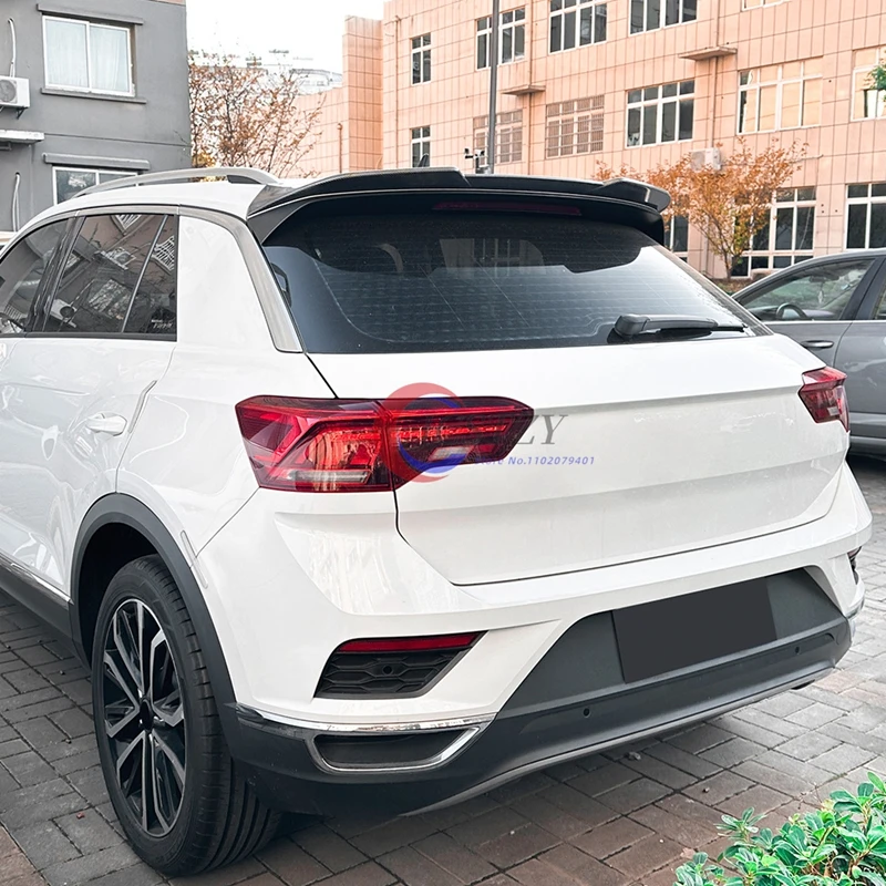 Глянцевое черное заднее спойлерное крыло для VW T-ROC MK1 A11 TSI TDI R R-line SUV 2017-2024, задний спойлер на крышу, тюнинг Глянцевое черное заднее спойлерное крыло для VW T-ROC MK1 A11 TSI TDI R R-line SUV 2017-2024, задний спойлер на крышу, тюнинг