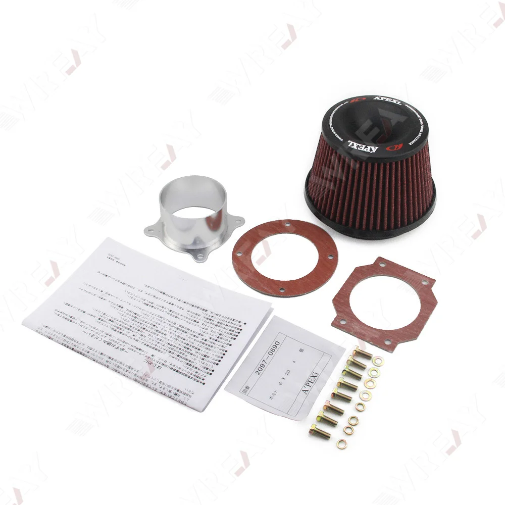 Apexi Universal Car Vehicle Intake Air Filter Dual Funnel Adapter Air Filter 75mm