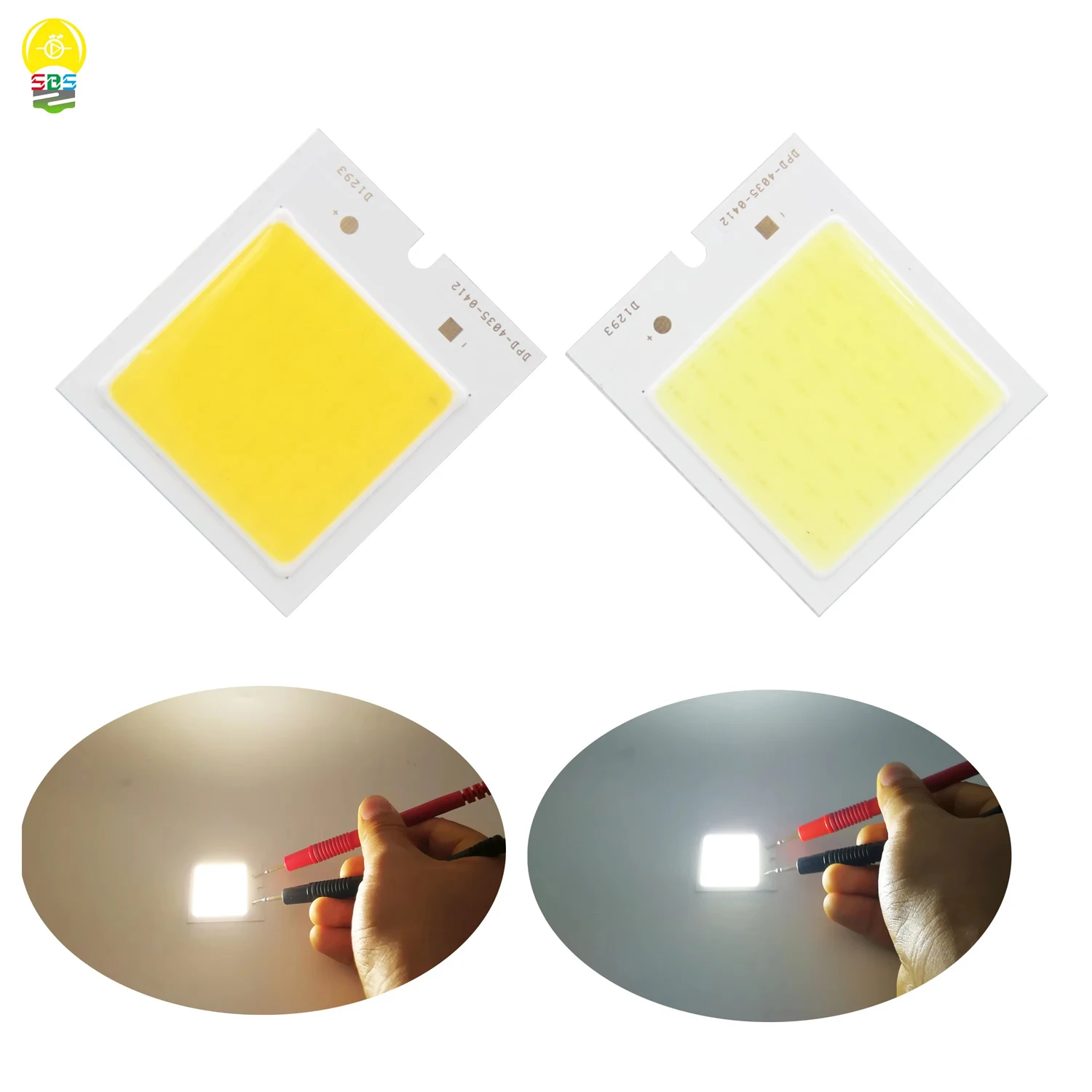 40x35mm LED COB 12V DC 6W Cob Light Source Chip on Board Warm Cold White Bulb for DIY Desk Work Night Lights Lamp