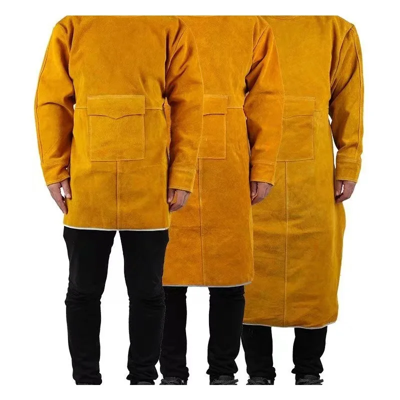 Electric welding flame retardant protective clothing welder's clothing yellow labor insurance electric welding apron