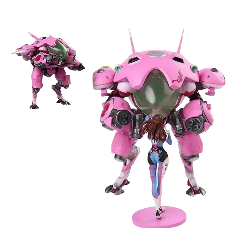 26cm Overwatch Action Figures Dva Statue Anime Action Figures Pvc Collectible Figurines Model Toys Ornaments Desktop Gifts