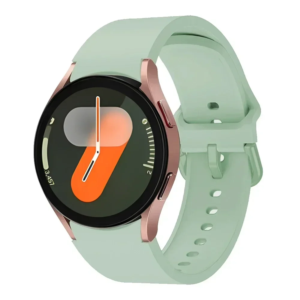 Cómoda correa de silicona para Samsung Galaxy Watch 7/6/5/4/FE 44mm 40mm reloj de pulsera deportivo 6/4 Classic 47mm43mm 46mm42mm