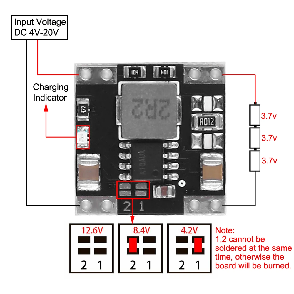 3s bateria 18650 carregador módulo li-ion lítio step down placa de proteção power bank módulo 2a 4.2v/8.4v/12.6v tensão proteger