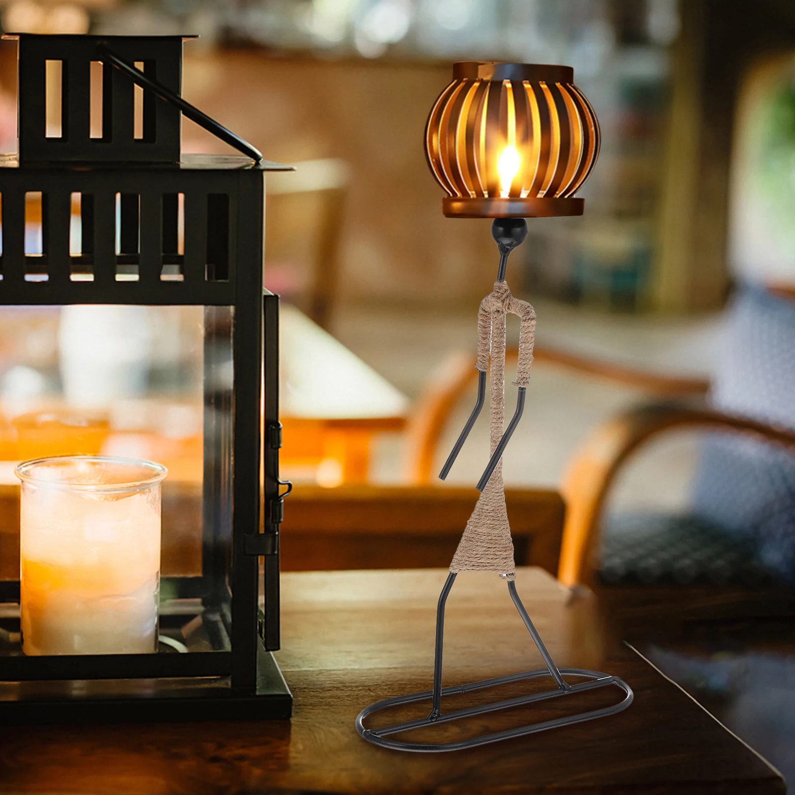 

Delicate Iron Sturdy Craftsmanship Candlestick Holder For Wedding Party Home Decor Creative Holder Elegant Iron