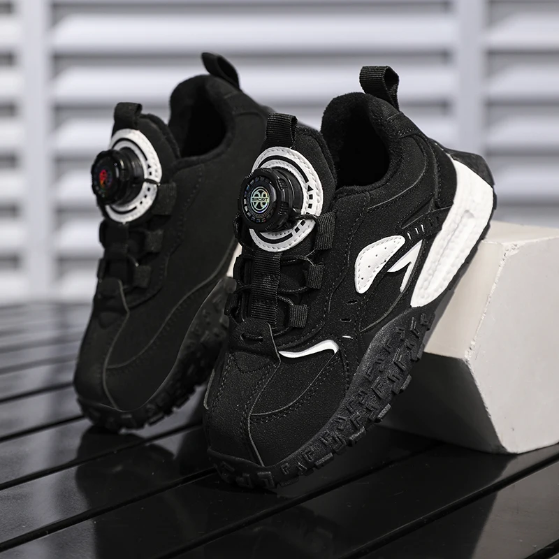 Nieuwe kinderen winter lederen katoenen schoenen jongens waterdichte warme loopschoenen kinderen outdoor casual schoenen warme sportschoenen meisjes