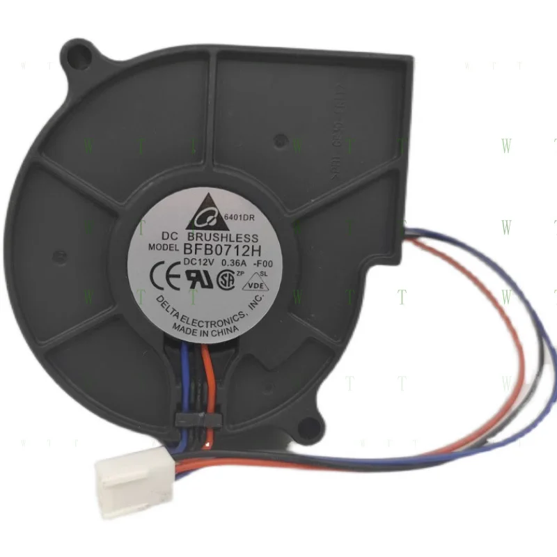 H 1 PCS for  DELTA Fan BFB0712H-F00  DC12V 0.36A  Projector Blower Fan 7530 7cm 3 pin