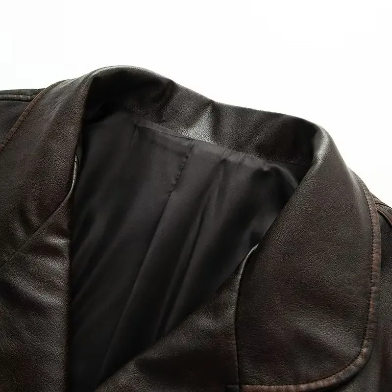 2025 zartins ملابس الشارع الشهير مع زر امرأة سوداء بولي Jackets سترات من الجلد المرأة معطف فو أبلى كم طويل بلايز