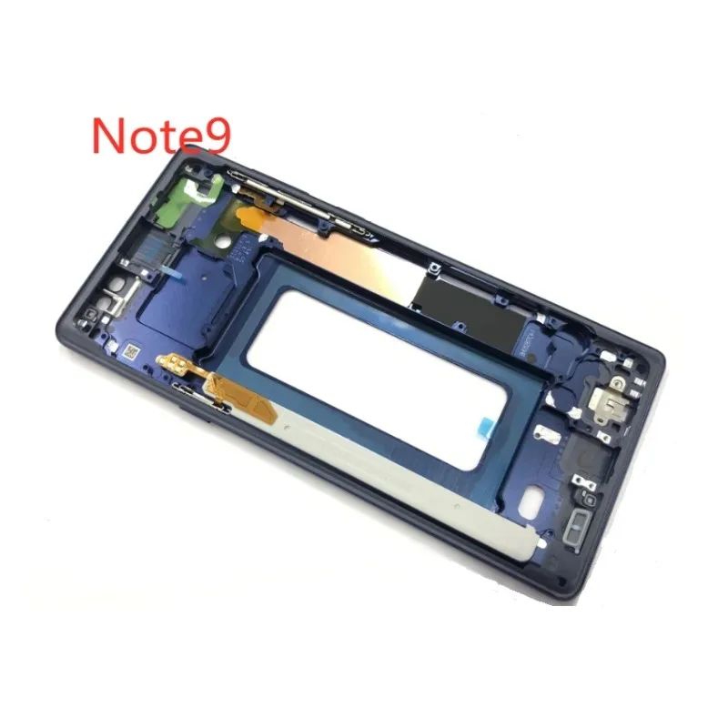 Pop 10Pcs For Samsung Galaxy Note 9 N960 N960U SM-N960U Middle Frame Bezel Metal Front Housing Case With Power Volume Side Butto