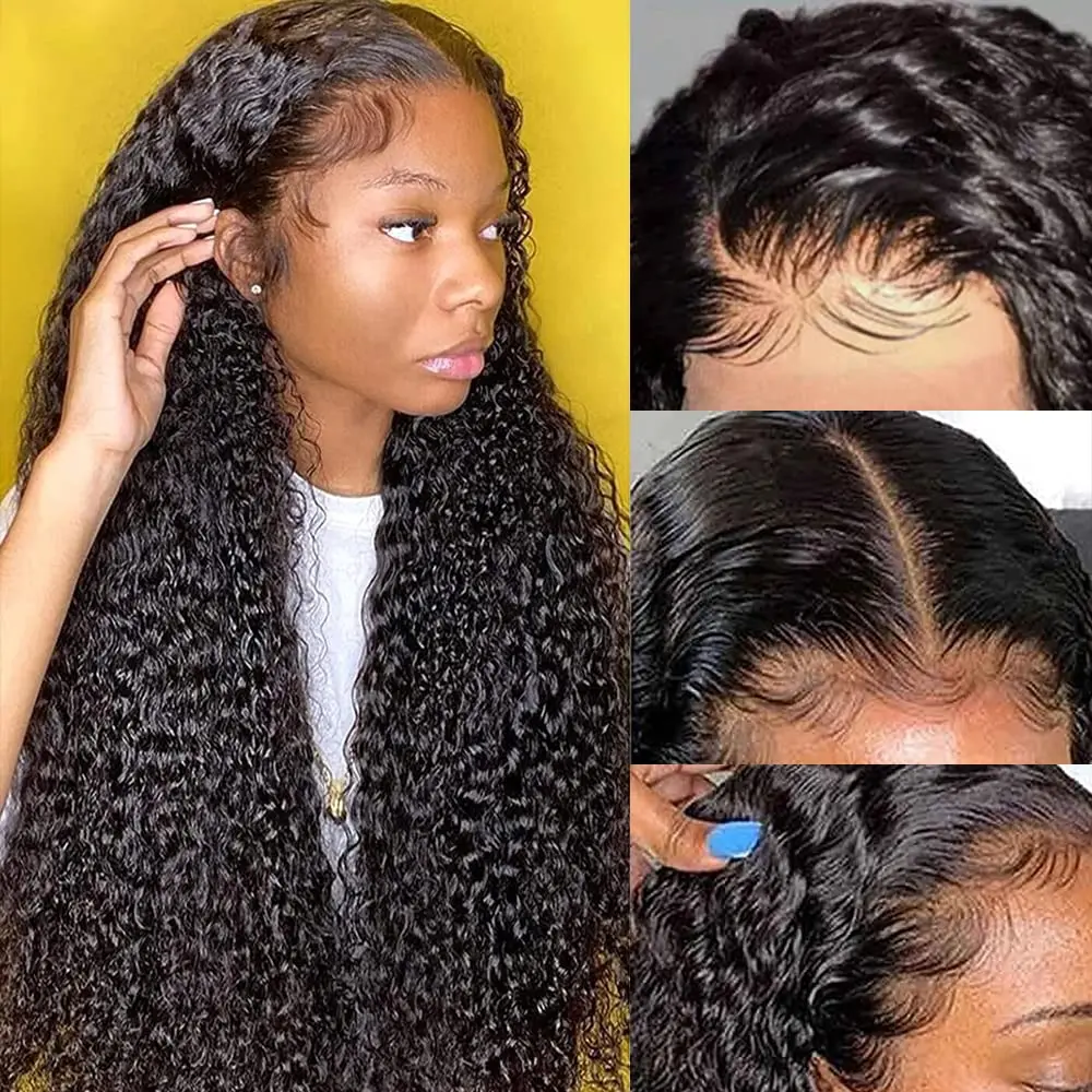 5x5 جيري شعر بشري مجعد شعر مستعار شفاف 13x4 الدانتيل شعر مستعار أمامي شعر الإنسان غلويليس الباروكات قبل ابيض الباروكات للنساء قبل قطعها