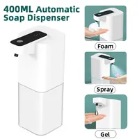 Automatic Inductive Soap Dispenser 400ml USB Rechargeable Foam/Gel/Spray Touchless Soap Dispenser for Bathroom Kitchen Office