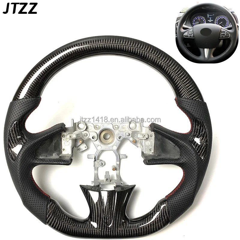 

Carbon Fiber Suede Car Steering Wheel FOR Infiniti Q50 Q60 2014 2015 2016 2017 Steering Wheel Customization