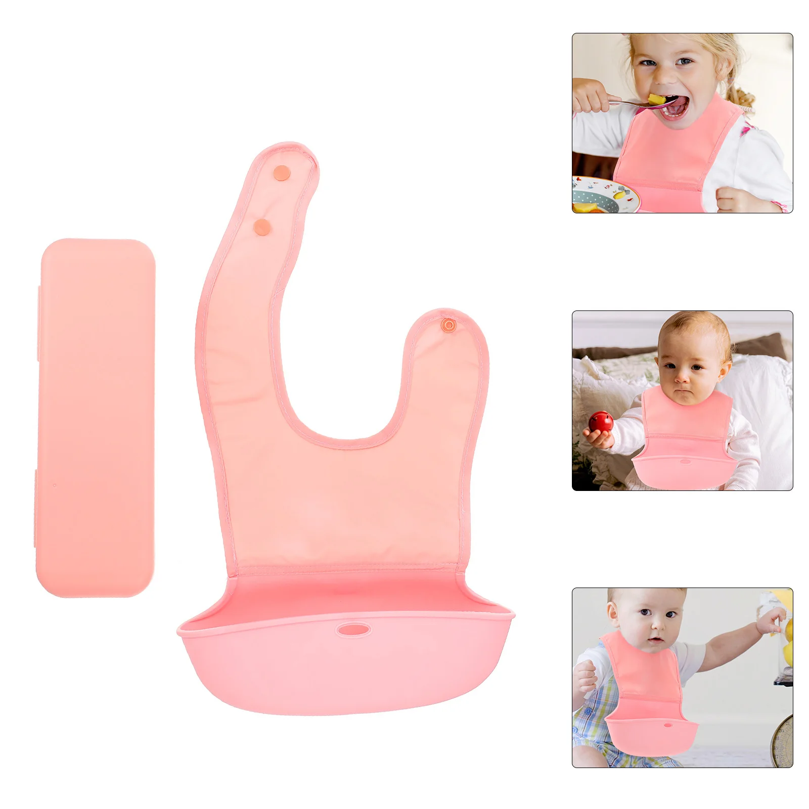 

1 set 1 Set Waterproof Baby Bib Adjustable Soft Feeding Apron For Infant Toddler Washable Dining Protector Kids Eating Bib