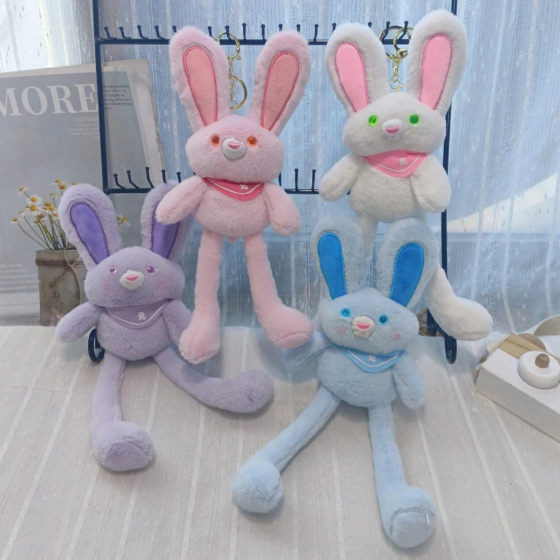 Pulling Ears Rabbit Plush Toy Baby Toys Soft Bunny Doll Children Toys Gifts For Girls Keychain Plush Toys For Children