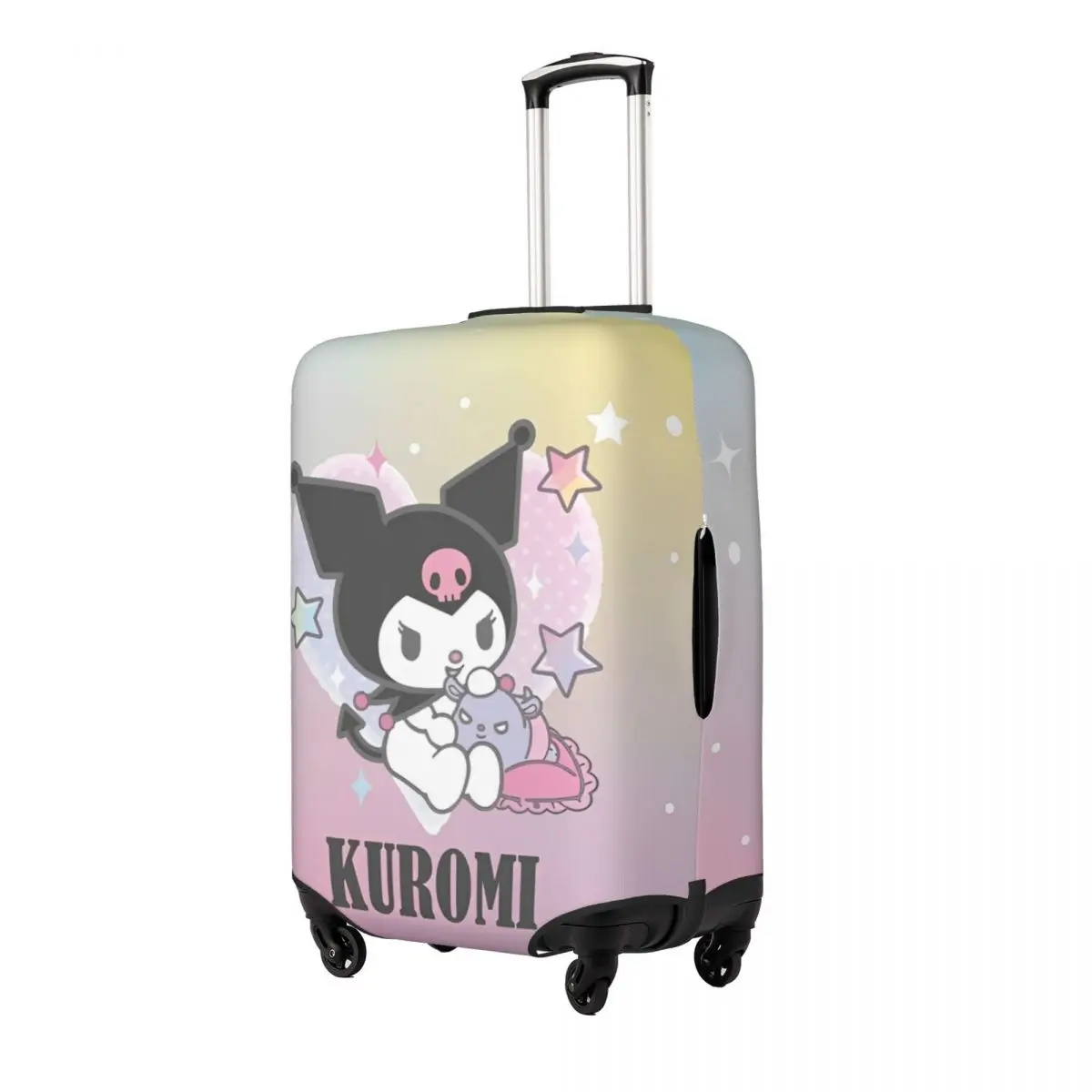 Kuromi Cartoon Cute Luggage Cover Fits 18-32 Inch Suitcases Elastic Suitcase Cover Protector Travel Accessories