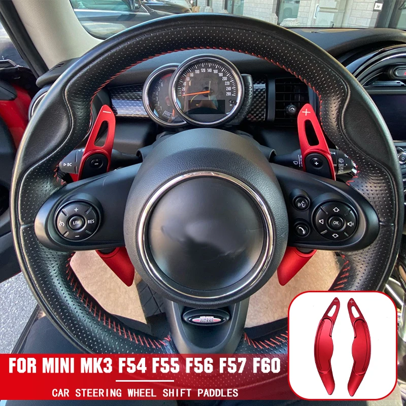 

For MINI MK3 F54 F55 F56 F57 F60 Cooper S ONE JCW CLUBMAN Car Steering Wheel Shift Paddle DSG Extender Stickers Car Accessories