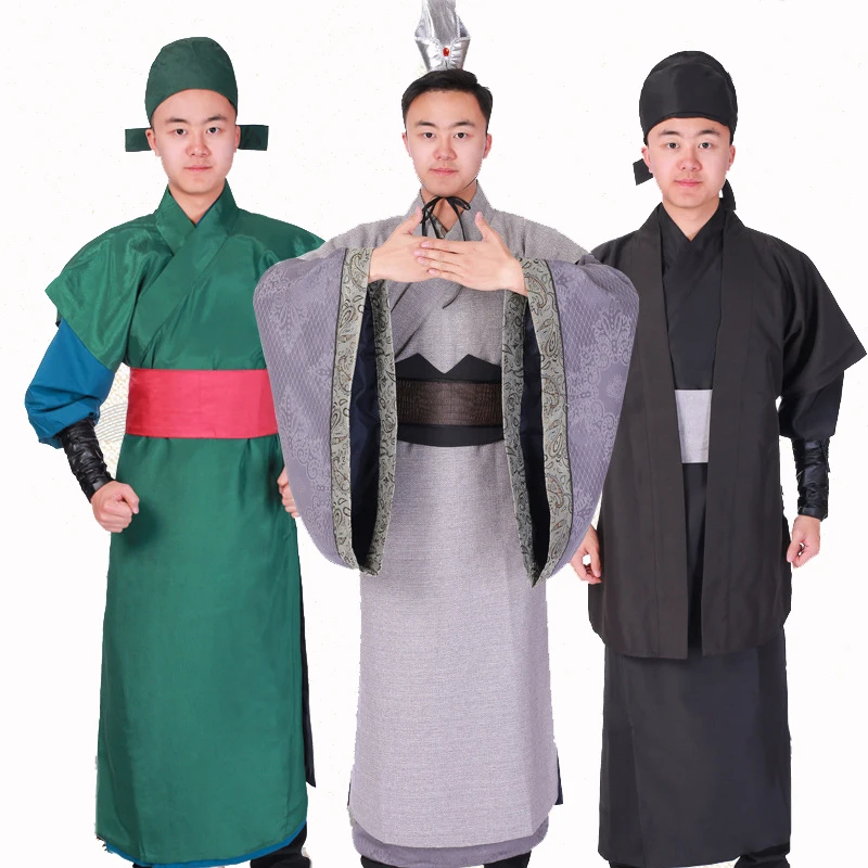 Hanfu male Chinese Ancient outfit Three Kingdoms clothing sets men's cosplay costume minister robe official clothes