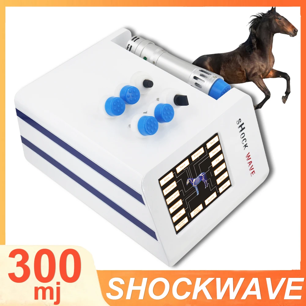 300MJ Shockwave Therapy Machine Pain Relief Fatigue Relax Muscle Horse Veterinaria  Massage Therapy Device