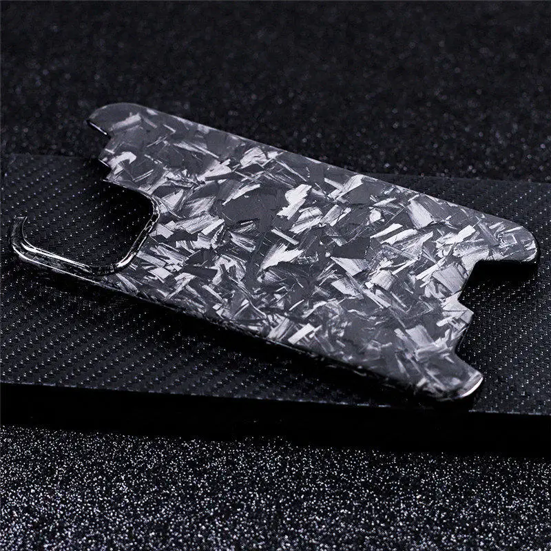 Genuine Carbon Fiber Slim Case for iPhone 13 12 Pro Max Mini Ultra-thin Irregular Forged Togh Armor Cover