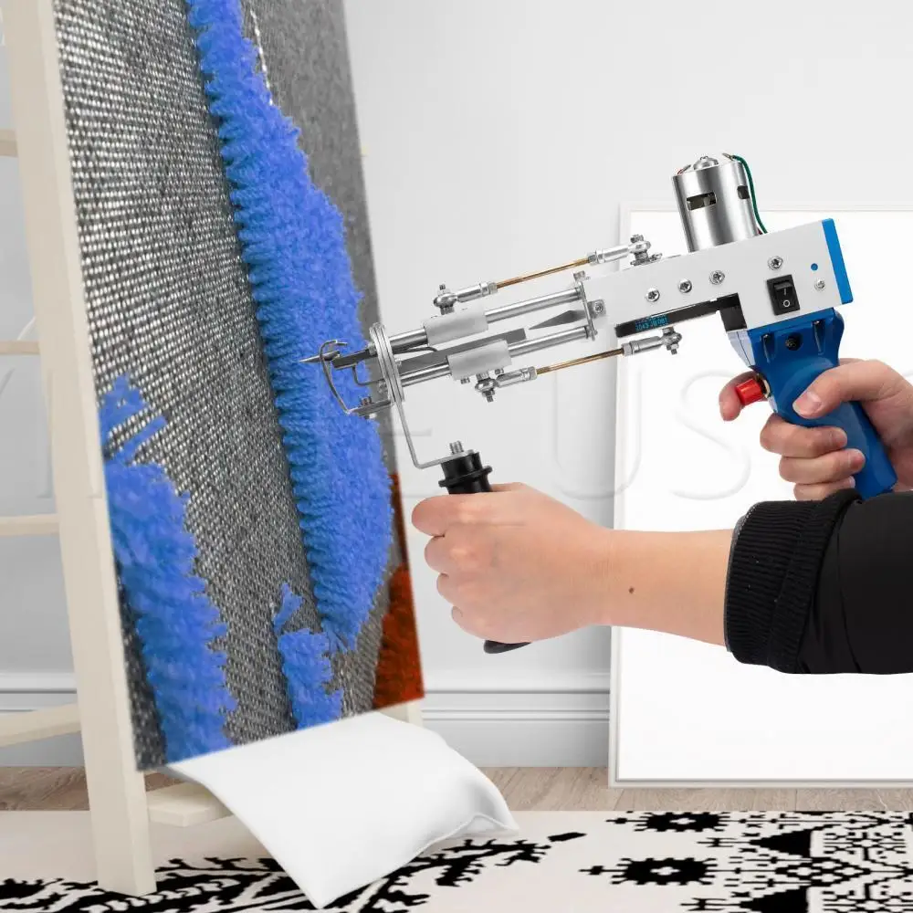 Factory High Quality 2in1 Cut and Loop Pile Rug Carpet Tufting Gun Knitting Carpet Weaving Embroidery Machine for DIY Mat Making