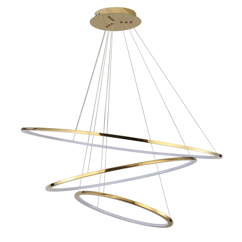 

Stainless steel duplex villa chandelier led modeling