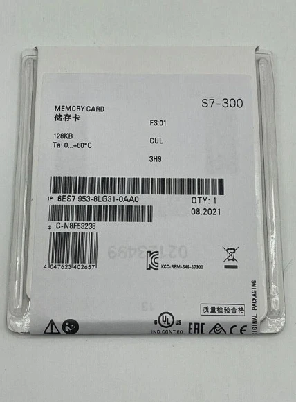 

Brand New Original 6ES7953-8LG31-0AA0 PLC Micro Memory Card 128KB Fast Delivery