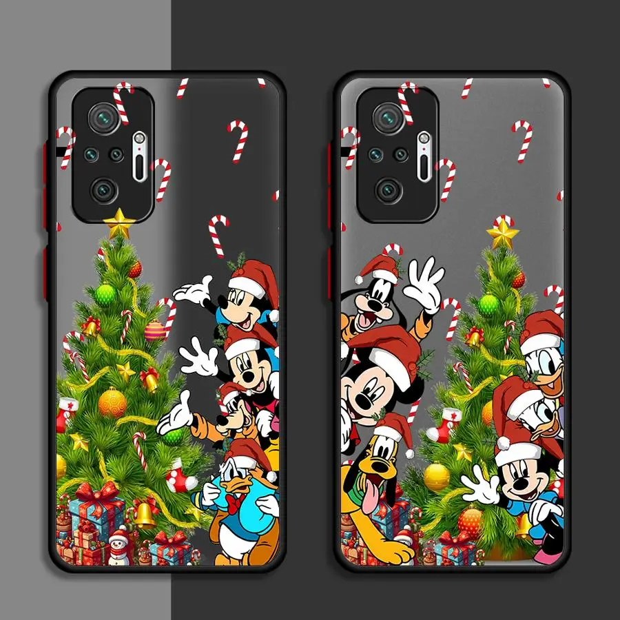 

Рождественский чехол для телефона Disney Minnie для Xiaomi Redmi Note 12 13 Pro 9S 12S 9T 9 10 Pro 10S 11 Pro 11S 11T противоударный чехол