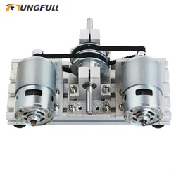 12V 24V DC Dual Spindle Motor 775 795 895 DC Dual Spindle Motor Drive Kit Large Torque 60 80 Teeth Synchronous Wheels