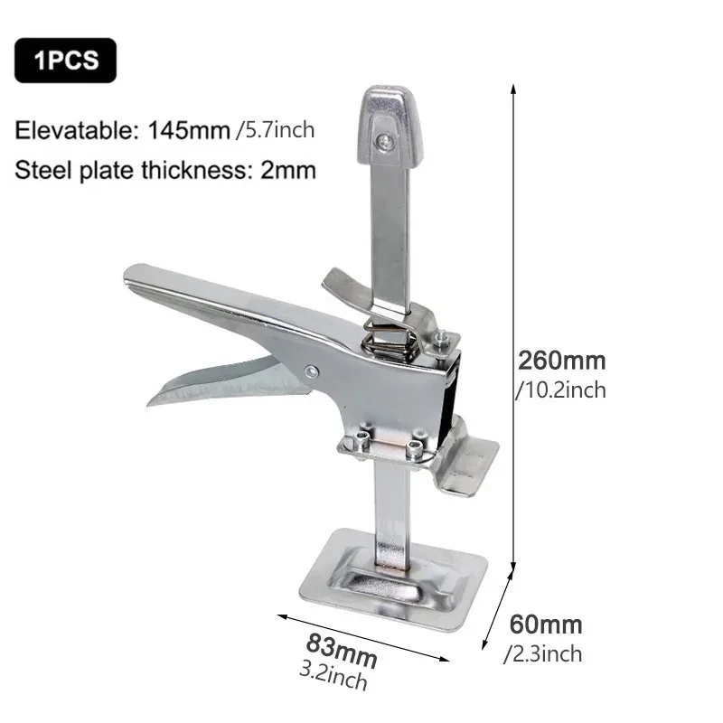 Labor-Saving Arm Stainless Steel Lifter Cabinet Jack Household Plaster Sheet Door Use Board Repair Anti Slip Elevator Hand Tool