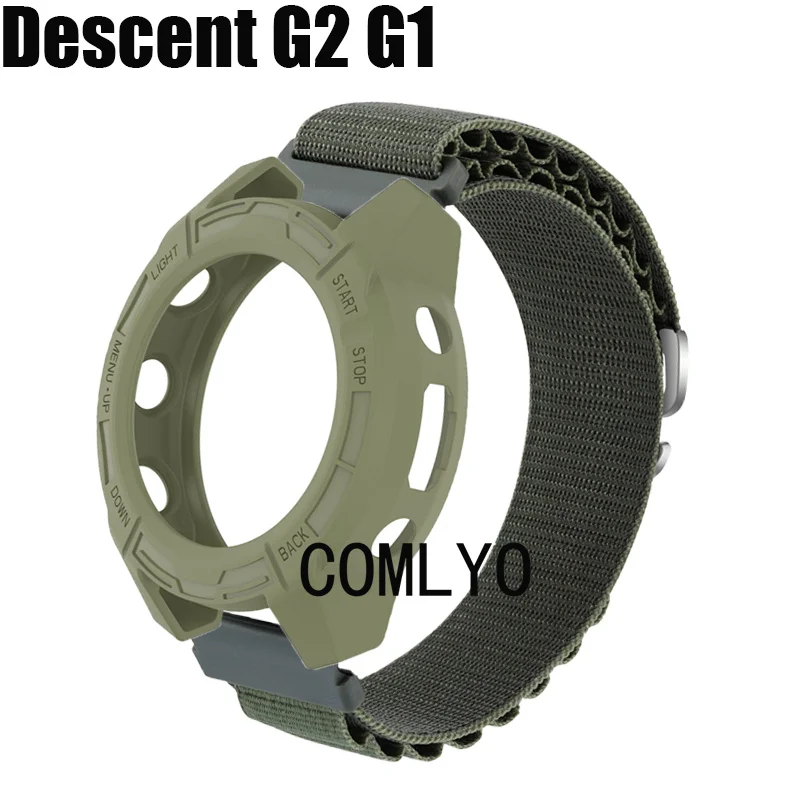 

Чехол для умных часов Garmin Descent G2 G1, мягкий защитный чехол-бампер, нейлоновый ремешок, чехлы