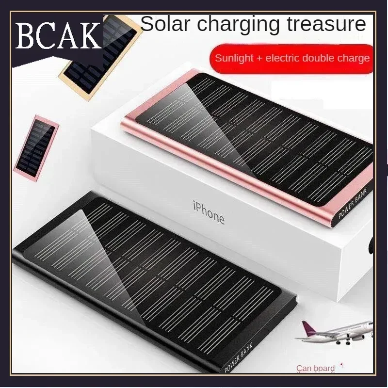 BCAK ยี่ห้อส่วนลด Store Ultra-thin SOLAR แบบพกพา Fast Power Bank 10000mAh โทรศัพท์มือถือ Universal ทนทานแหล่งจ่ายไฟมือถือ