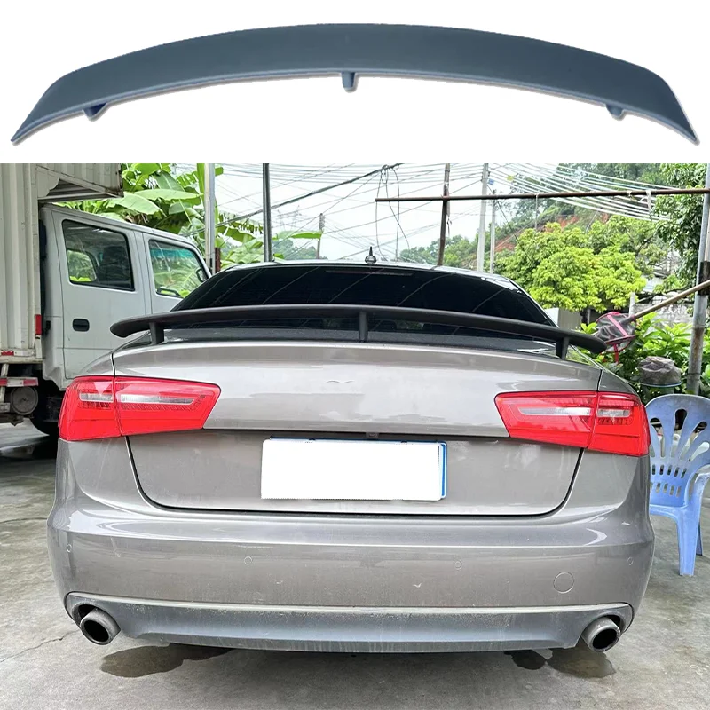 

For Audi A6 S6 C7 Carbon Fiber Rear Spoiler Trunk Wing 2012 -2018 ABT Style High Quality Real Carbon Fiber Material Spoiler