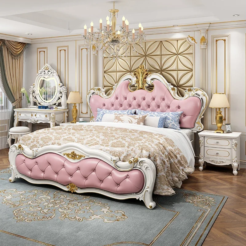 

King Size Master Bed Queen, скандинавская европейская роскошная комната, двуспальная кровать, изголовье комнаты, современная подсветка, 2-местная мебель для спальни
