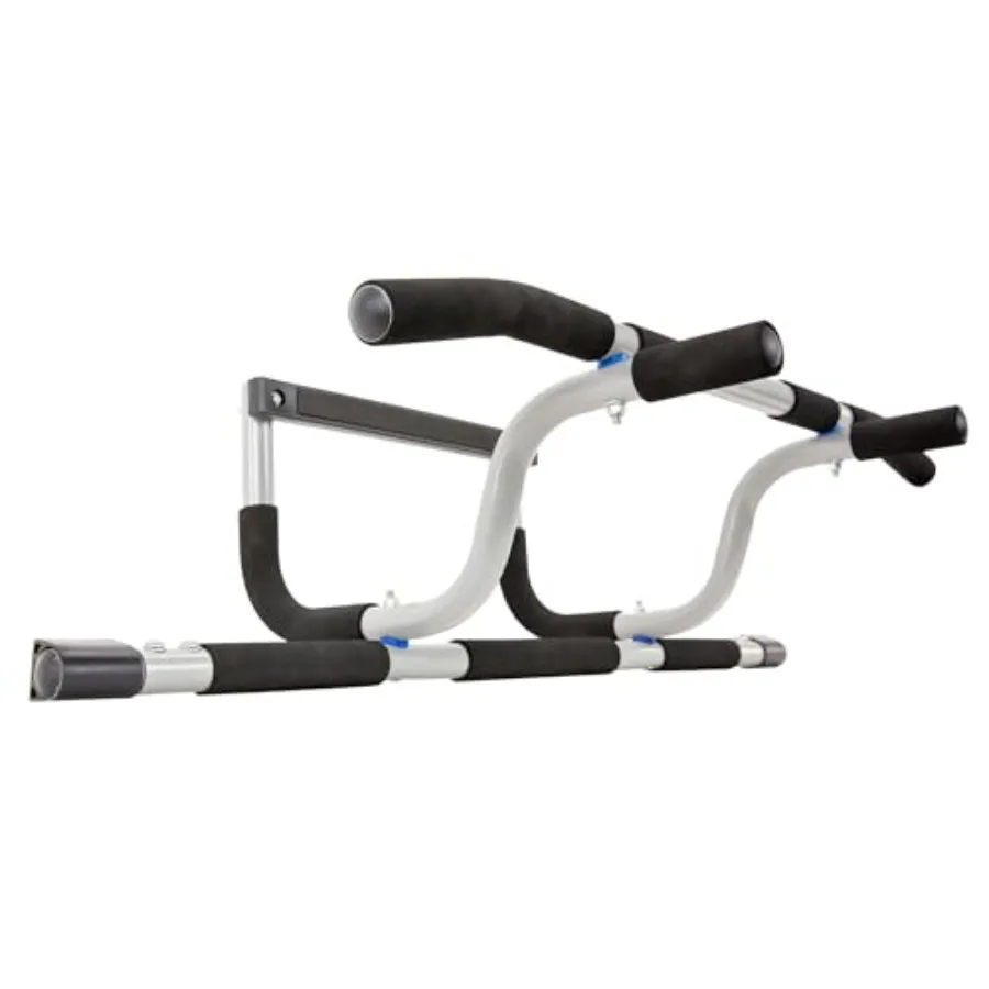

Турник для дверного проема Ultimate Body Press XL с регулируемой высотой и шириной, для домашних тренировок, черная стальная рама, прочный и долговечный.