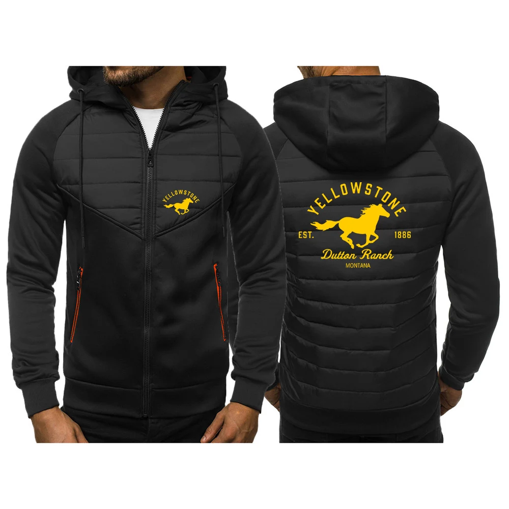 Movie Yellowstone Dutton Ranch New Spring Autumn Hoodie Mens Fashion Sport Casual Sweatshirts Cardigan Zipper Long Sleeve Jacket