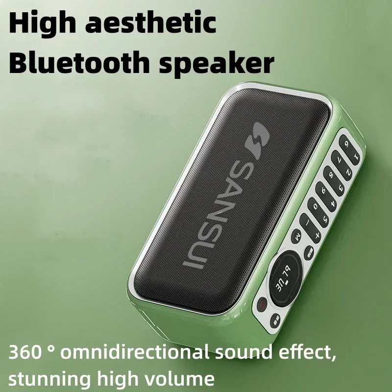 

Mini Speakers Portable Bluetooth Speaker Outdoor Waterproof Radio 360 Surround Sound Home Soundbox Plug in Walkman Music Player