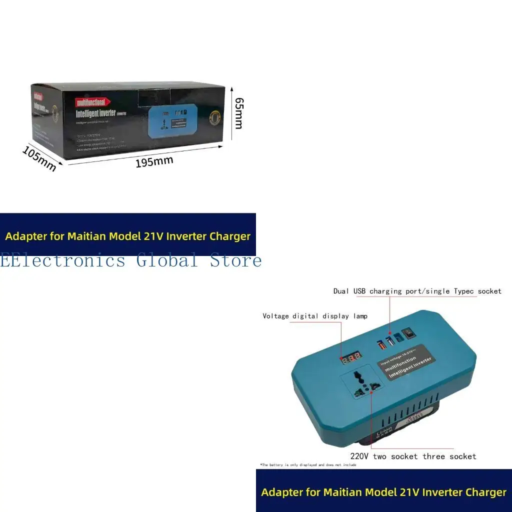 462B 18V-21V Inverter Unit With Outlet Access for Garage and Backup