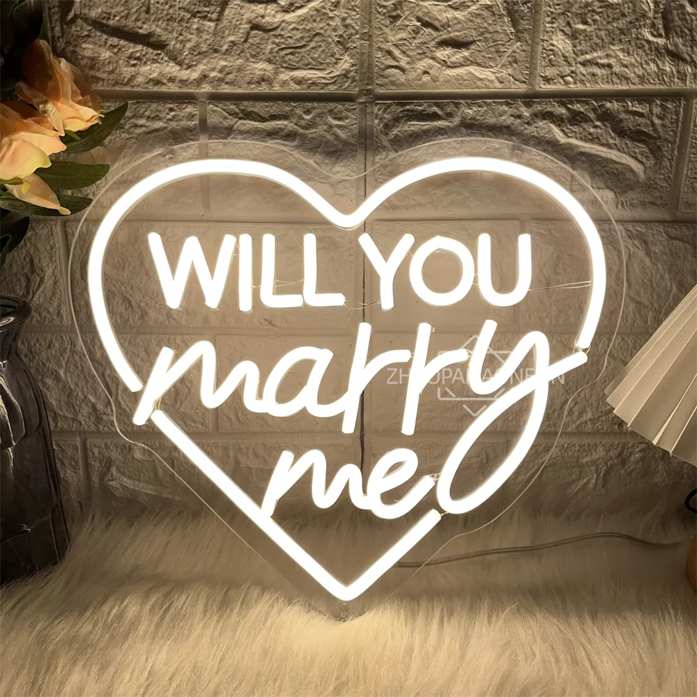 

Will You Marry Me Neon Led Signs Wedding Bedroom Decoration Neon Lights USB Party Home Room Wall Decor Wedding Neon LED Signs