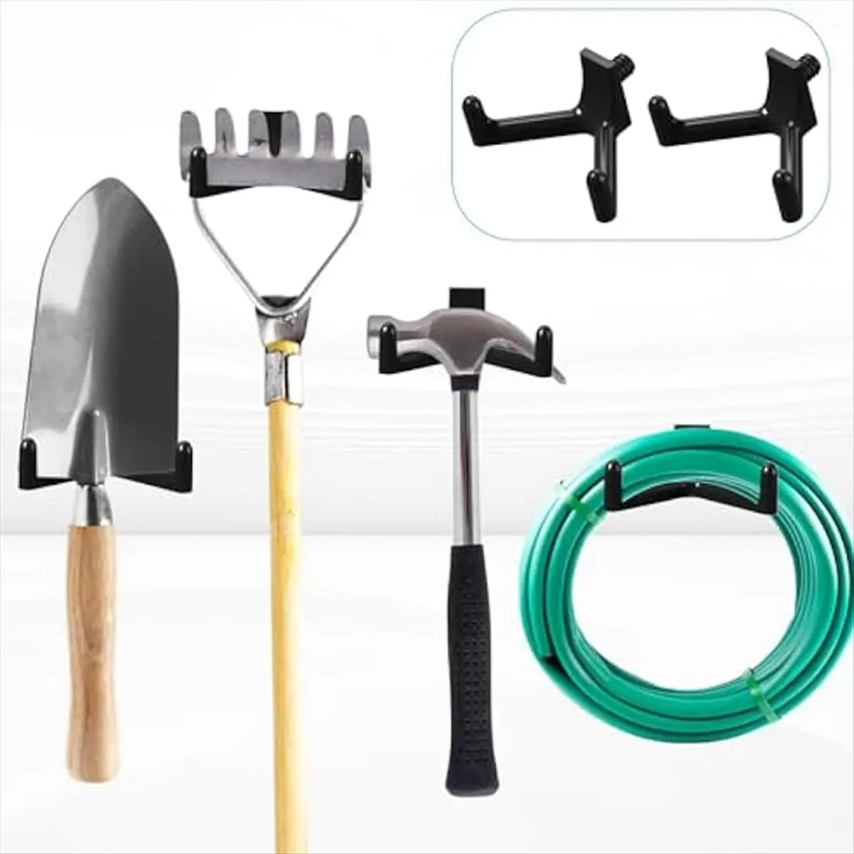 2026 + 8 قطعة ملحقات خطافات أدوات تخزين السقيفة لجزء ملحقات الرفوف المعلقة #2