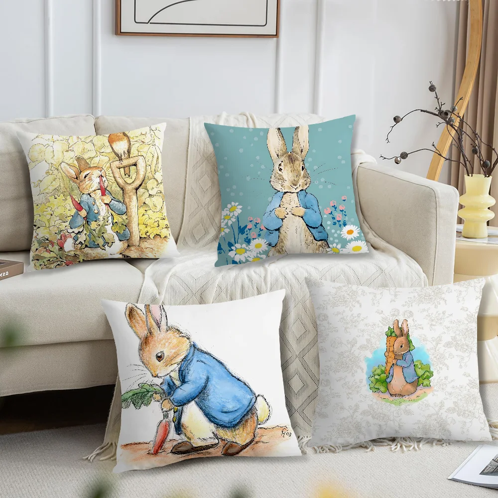 R-Rabbit cushion cover Comfortable soft Pillow Case for P-Peter Sofa Living Room Home office Decor Cartoon Protective Covers