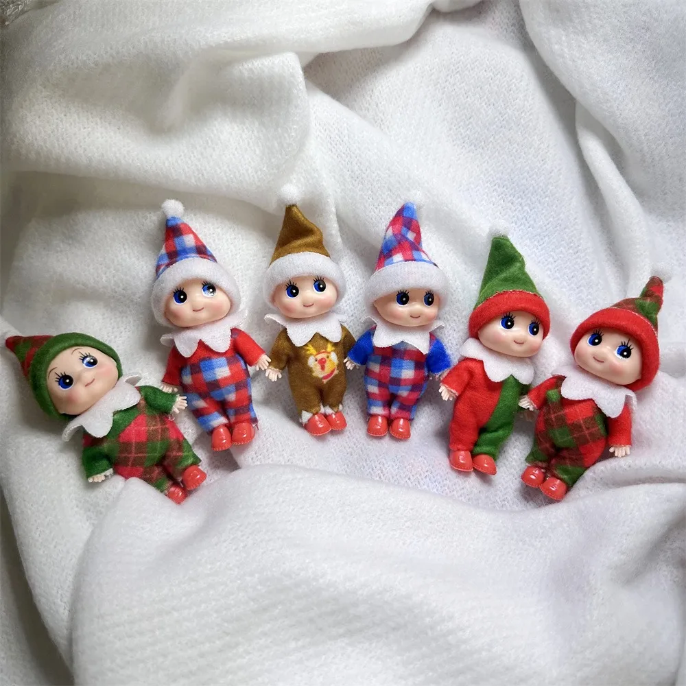 Christmas Elf Dolls Baby Twin Elf Doll Toys Boy and Girl Doll Miniature Accessories for New Year Xmas Stocking Stuffers