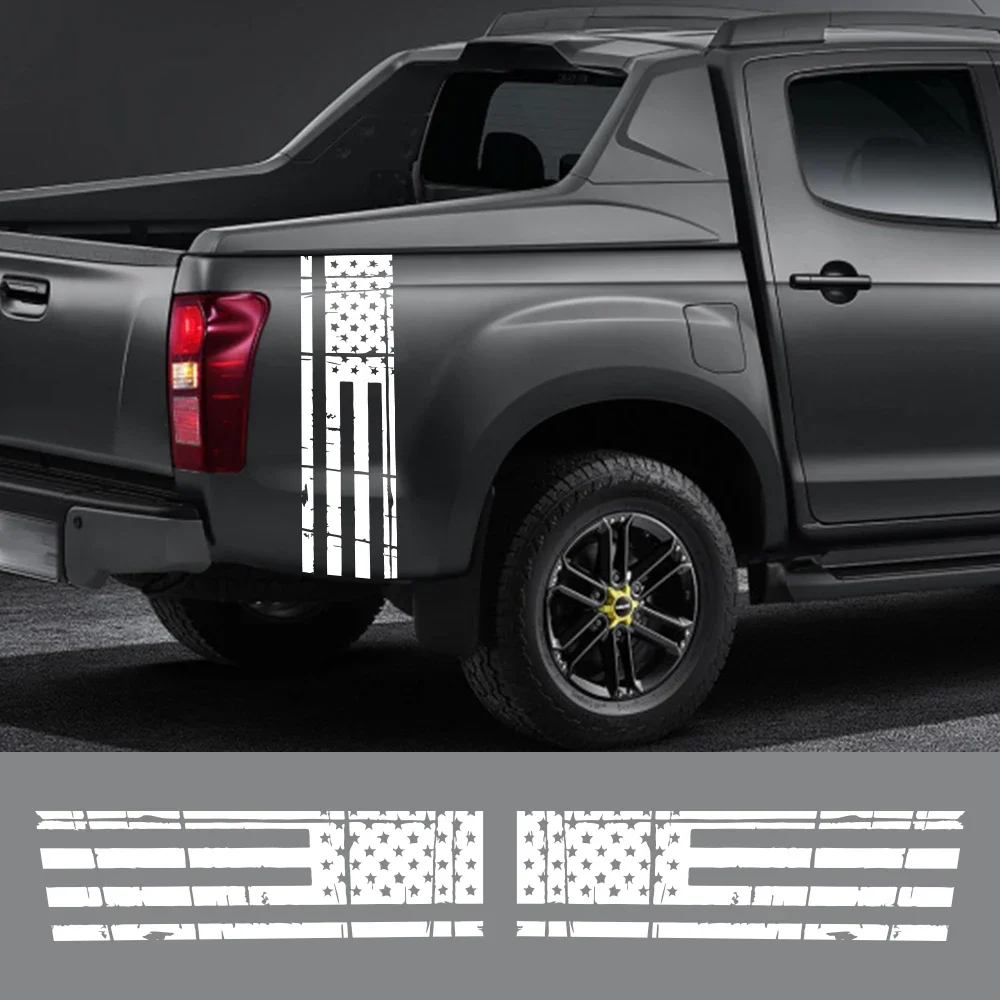 

Автомобильная наклейка с флагом США для Ford Ranger F150 Toyota Hilux Dodge RAM Isuzu Dmax GWM Cannon Pickup Splsh Flag Decoration DIY Decal