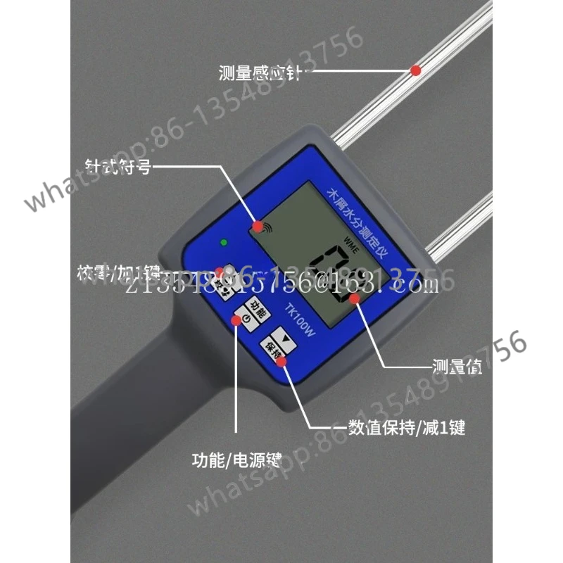 

Измеритель влажности тирса TK100W Высокоточный измеритель влажности