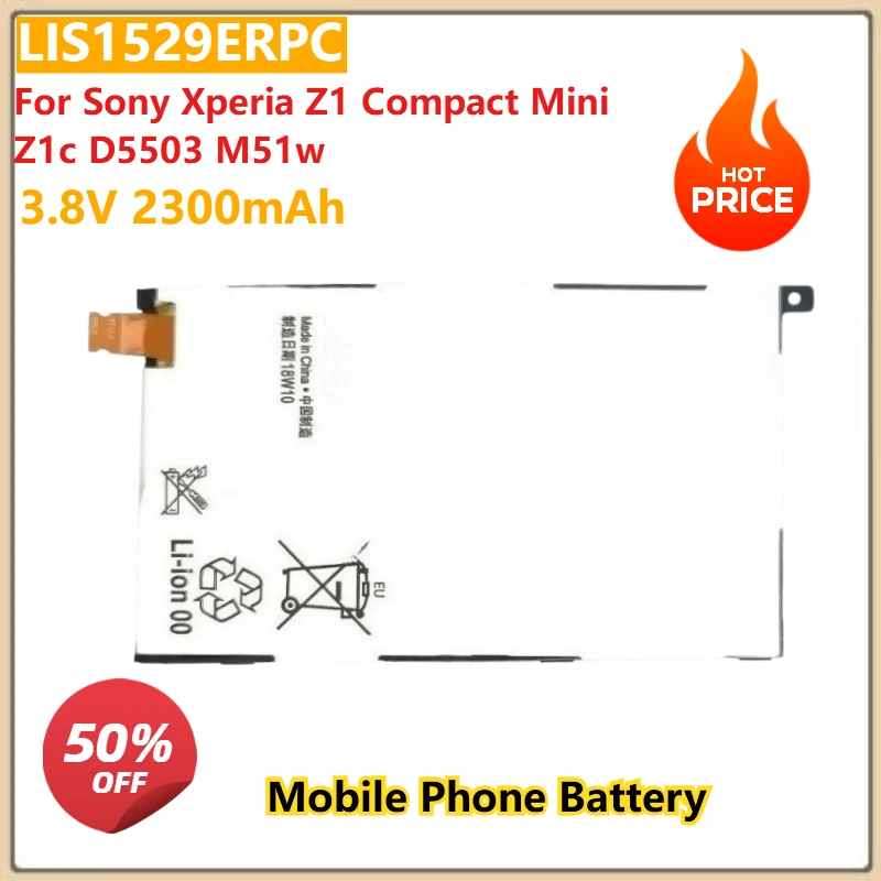 

Для Sony Xperia Z1 Compact Mini Z1c D5503 M51w 3,8 В 2300 мАч Сменный аккумулятор мобильного телефона LIS1529ERPC