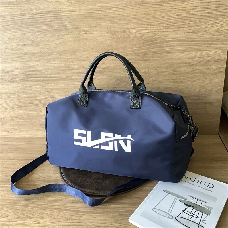 Bolsa de viaje de nailon resistente al agua para mujer, bolso de mano versátil con cremallera sólida para deportes y Fitness, gran oferta, 2024