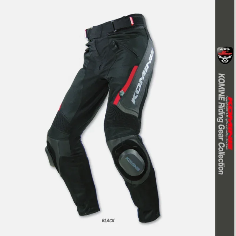 Komine-Pantalones Pk-717 para motocicleta, ropa para ejercicio de flexión, anticaída, sin deslizadores, para verano